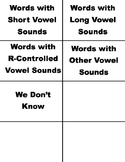 Vowel Sound Sort for Words With the Letter Ee