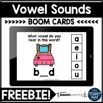 Preview of Vowel Sounds FREEBIE Boom Cards™ | Distance Learning