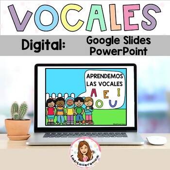 Preview of Vowel Sounds. Phonics. Vocales Digital. PowerPoint. Google Slides. Spanish