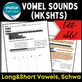 Short & Long Vowel Sounds | Schwa | Differentiated | ESL |