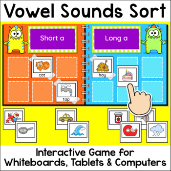 Preview of Short & Long Vowels Sorting Game - Word Work Activity