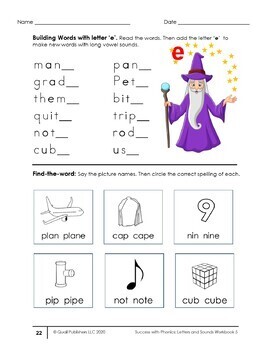 vowel sounds split digraphs magic e by quail publishers tpt