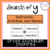 Vowel Sounds of Y - Orton-Gillngham Inspired