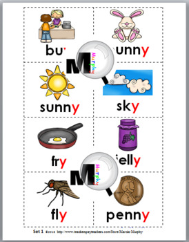 Vowel Sounds of Y Sorting Activity plus Worksheets & Posters by Marcia