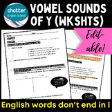 Final Y | Vowel Y | Long e & i | Differentiated | ESL | ED