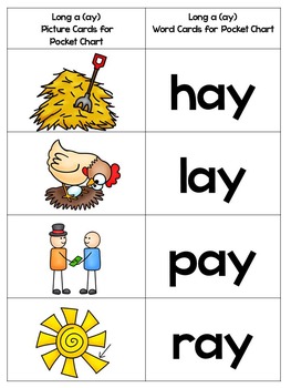 Vowel TEAM AI and AY: Phonics with WORD SORTS, NURSERY ...