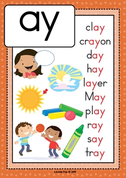 Digraph / Vowel Team AY: Phonics Word Work {Multiple ...