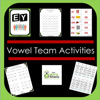 Vowel Team Review Activities by The Word Shack | TpT