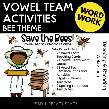 Preview of Vowel Team Activities - Bee Theme