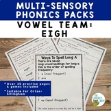 Vowel Team Activities EIGH  for Orton-Gillingham Lessons