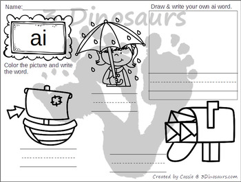 Vowel Team Coloring Pages