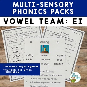 Preview of Vowel Team : EI | Orton-Gillingham Multisensory Phonics Structured Literacy