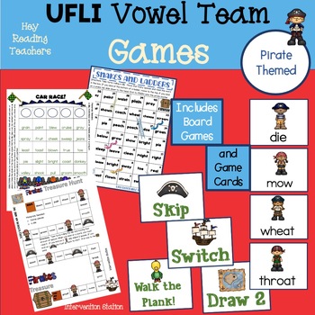 Preview of Vowel Team Games! Game boards and word cards Aligned with UFLI  84-91 1st & 2nd
