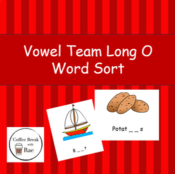 Preview of Vowel Team Long O Word Sort
