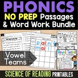 Long Vowel Team Science of Reading Comprehension Phonics Worksheets Morning Work