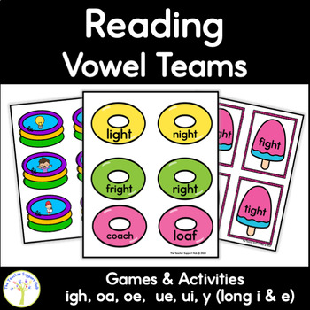Preview of Vowel Team Sounds Matching Games for Summer