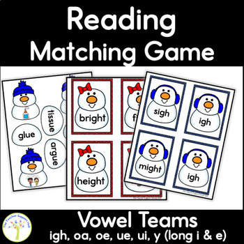 Preview of Vowel Team Sounds Matching Games for Winter