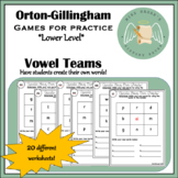 Vowel Team Spelling Games - OA, OO, OU, AI, EE, EA No Prep