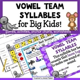Vowel Team Syllables Multisyllabic OG + SOR Games/Workshee