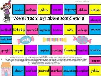 Vowel Team Syllables by Second Grade Sweets | Teachers Pay Teachers