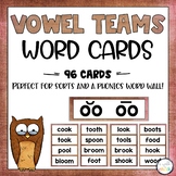 Vowel Team Word Cards | Phonics Word Wall | Word Work