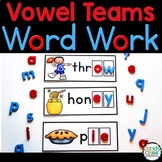 Vowel Team Word Work Center: Long Vowel Activities for 1st