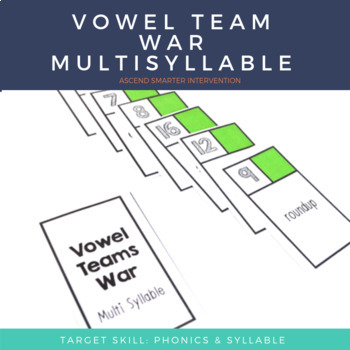 Preview of Vowel Team Words War - Multisyllable Edition