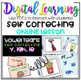 Vowel Team y, igh, ie SELF CORRECT PDF Digital Google ONLI