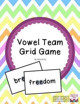 Preview of Vowel Team/Digraph Grid Game - Phonics Center