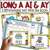 AY AI | Long A Vowel Teams | Write the Room Activity
