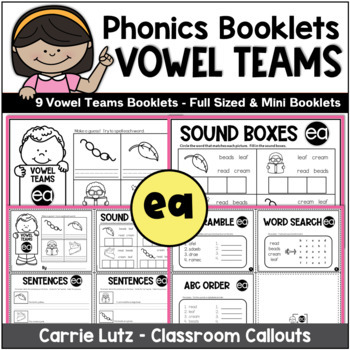 Vowel Teams Activities by Carrie Lutz | Teachers Pay Teachers