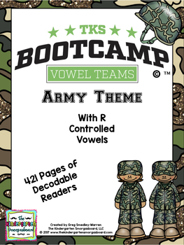 Preview of Vowel Teams Bootcamp (Army Theme)
