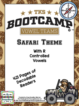 Preview of Vowel Teams Bootcamp (Safari Theme)