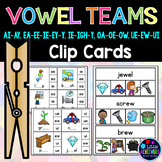 Vowel Teams Clip Cards  (Long Vowel Team Activities)