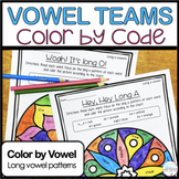 Vowel Teams Color By Code Worksheets