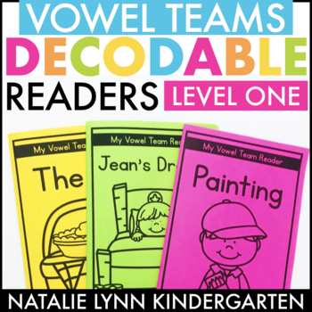 Preview of Vowel Teams Decodable Readers LEVEL ONE | Digital Books Included