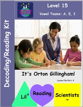 Preview of Vowel Teams - Decodable Stories, Sentences, Word Cards (Long A, E, and I) (OG)