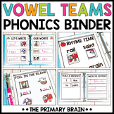 Long Vowel Teams & Diphthongs Phonics Activities Binder | 