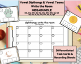 Vowel Teams & Diphthongs Write the Room Task Cards Differe