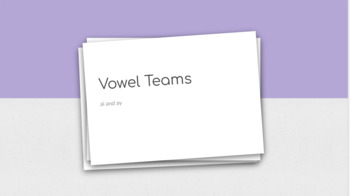 Preview of Vowel Teams Flashcards: ai and ay