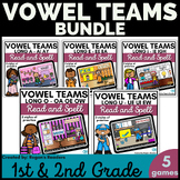 Vowel Teams Game Boom Cards Activities Bundle for 1st grad