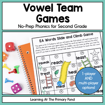 Preview of Vowel Teams Games: Second Grade No-Prep Phonics | SOR aligned