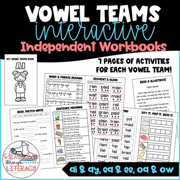 Preview of Vowel Teams Independent Workbooks
