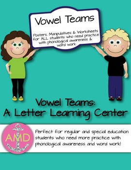 Preview of Vowel Teams- Letter Learning Center CCSS Aligned