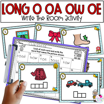 Preview of OA OW OE - Vowel Teams - Long O - Phonics - Write the Room