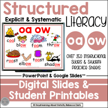 Preview of Vowel Teams OA OW Phonics Lessons | Structured Literacy | Science of Reading