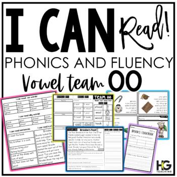 Preview of Vowel Teams OO  Decodable Reader, Decoding Drills, Fluency Passages, Activities