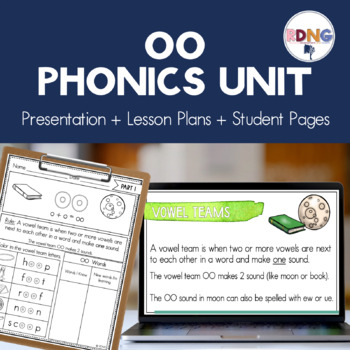 Preview of Vowel Teams OO Digraph Phonics Unit Lesson Plans