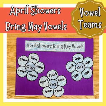 Preview of Vowel Teams Phonics Craft - Spring Vowel Teams - Vowel Team Activities