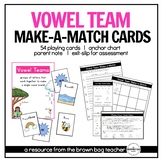 Vowel Teams Phonics Game: Make-a-Match Cards for Reading Centers